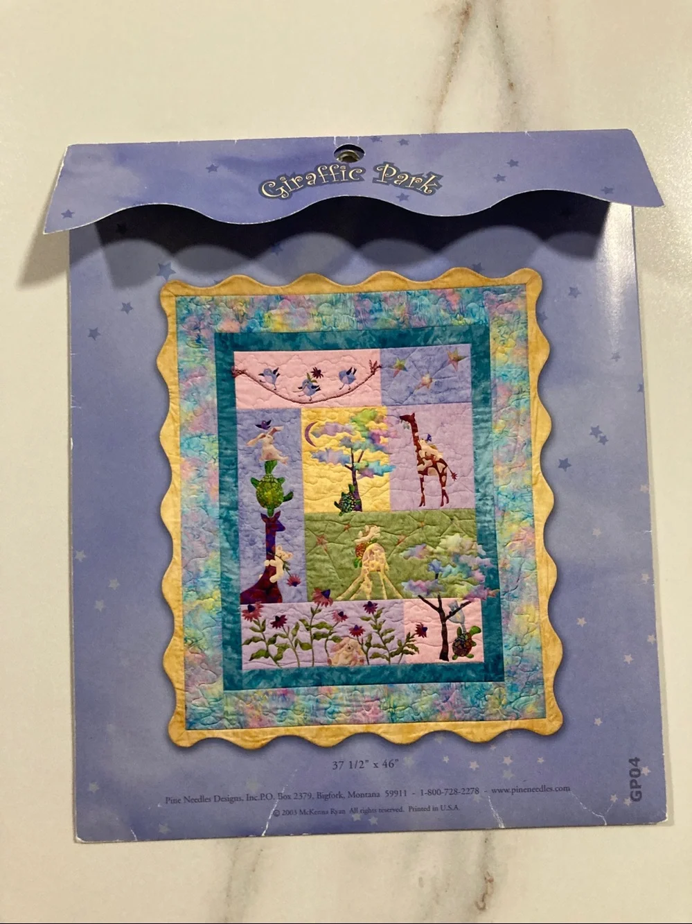 NIP Giraffic Park Look ma no hands block four Pattern McKenna Ryan quilting